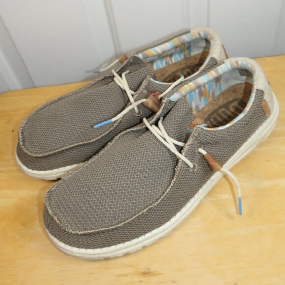 Hey Dude Men's Wally Stretch Knit Walnut Brown Shoes Men's Size 12 - Picture 4 of 7